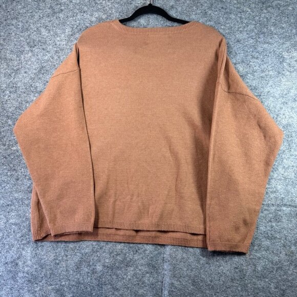 Saturday Sunday by Anthropologie Tan Cream Striped Relaxed Fit Sweater Size 2X - Picture 10 of 12